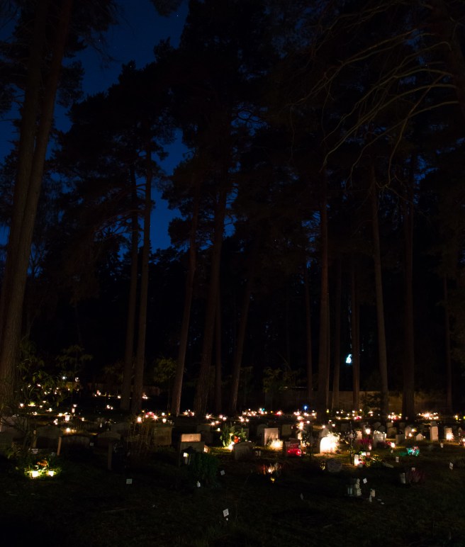 Skogskyrkogården on alla helgons dag